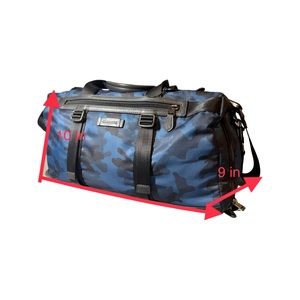COACH Duffle Camo  Navy / Black Nylon / Leather Bag